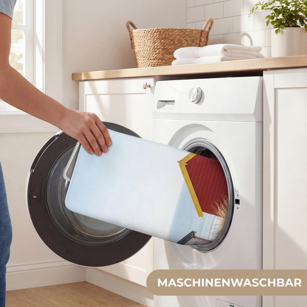 WC-VORLEGER Strand - Ferienhäuser - Farbenfroh - Dünen WC Teppich 50x80 cm - Multicolor, Textil (50/1cm) - OnlyWow