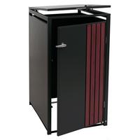 1ER-MÜLLTONNENVERKLEIDUNG Anthrazit, Braun - Anthrazit/Braun, Metall (68/122/84cm) - MCW