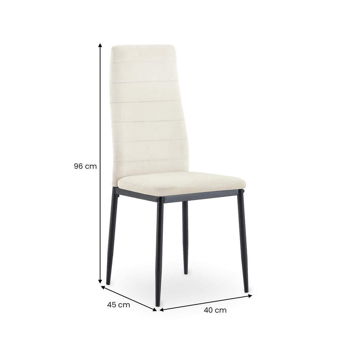 ESSZIMMERSTÜHLE LEDRO 4er-Set weiß - Weiß, Textil (40/96/45cm) - IDIMEX