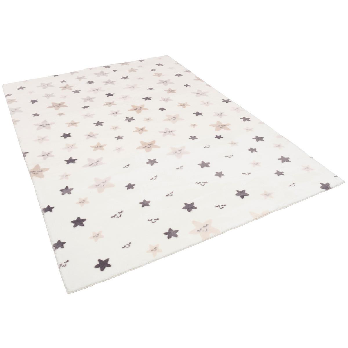 SUPER SOFT FELLTEPPICH PEARL KIDS STERNE - Creme, Textil (140/200cm) - Pergamon