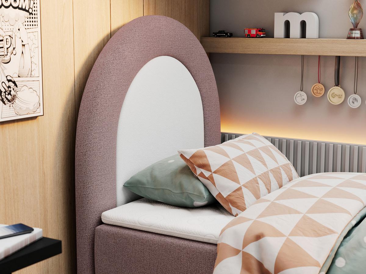 BOXBETT NEST 90/180 Rosa Struktur - H3 - Rosa, Holz/Textil (90/180cm) - MKS