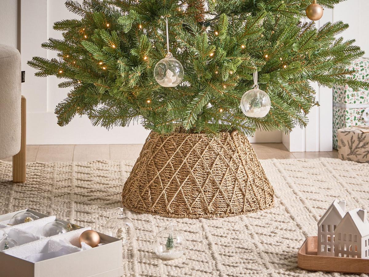 WEIHNACHTSBAUMKRAGEN 22 cm Naturfarben Bougie - Naturfarben, Naturmaterialien (22cm) - Beliani