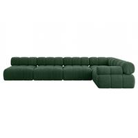 ECKSOFA modulares Sofa Mende-L3 - 380x190x70 cm Grün Cord - Grün, Holzwerkstoff/Textil (380/190cm) - ALTDECOR