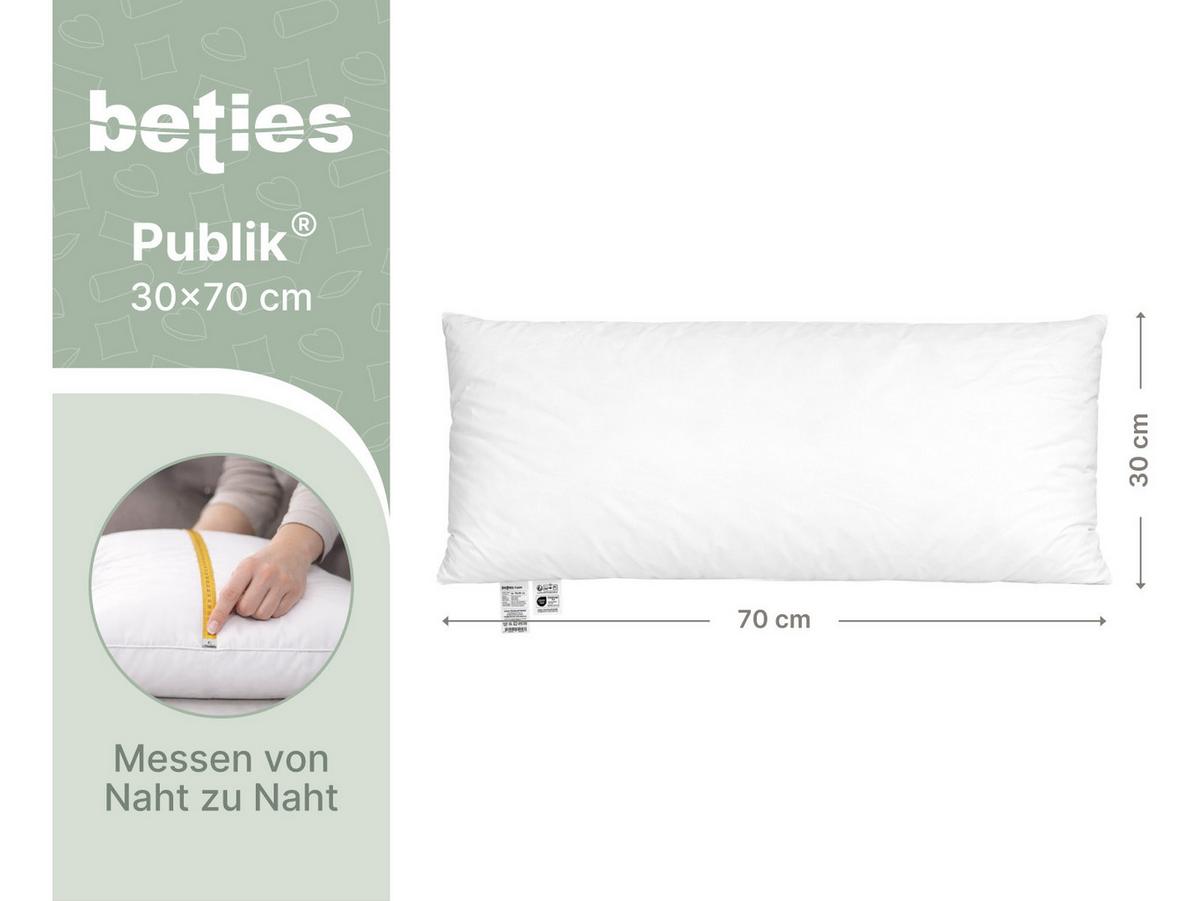 FEDERKISSEN Publik 30/70 cm - Creme, Textil (30/70cm) - beties Heimtextil