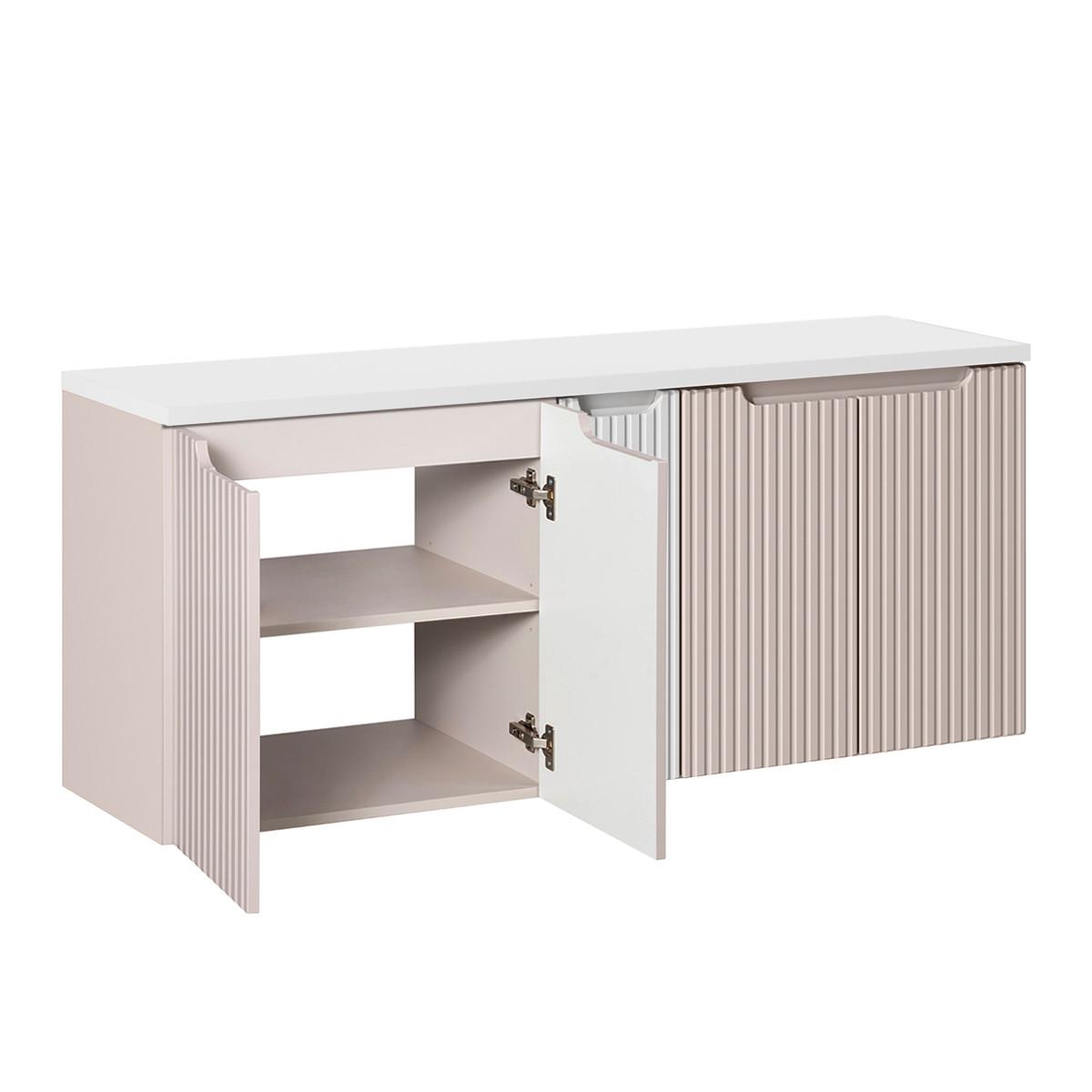 WASCHTISCHUNTERSCHRANK 140cm Riva Kaschmir - Beige, Holzwerkstoff (140/57/40cm) - Petits-meubles