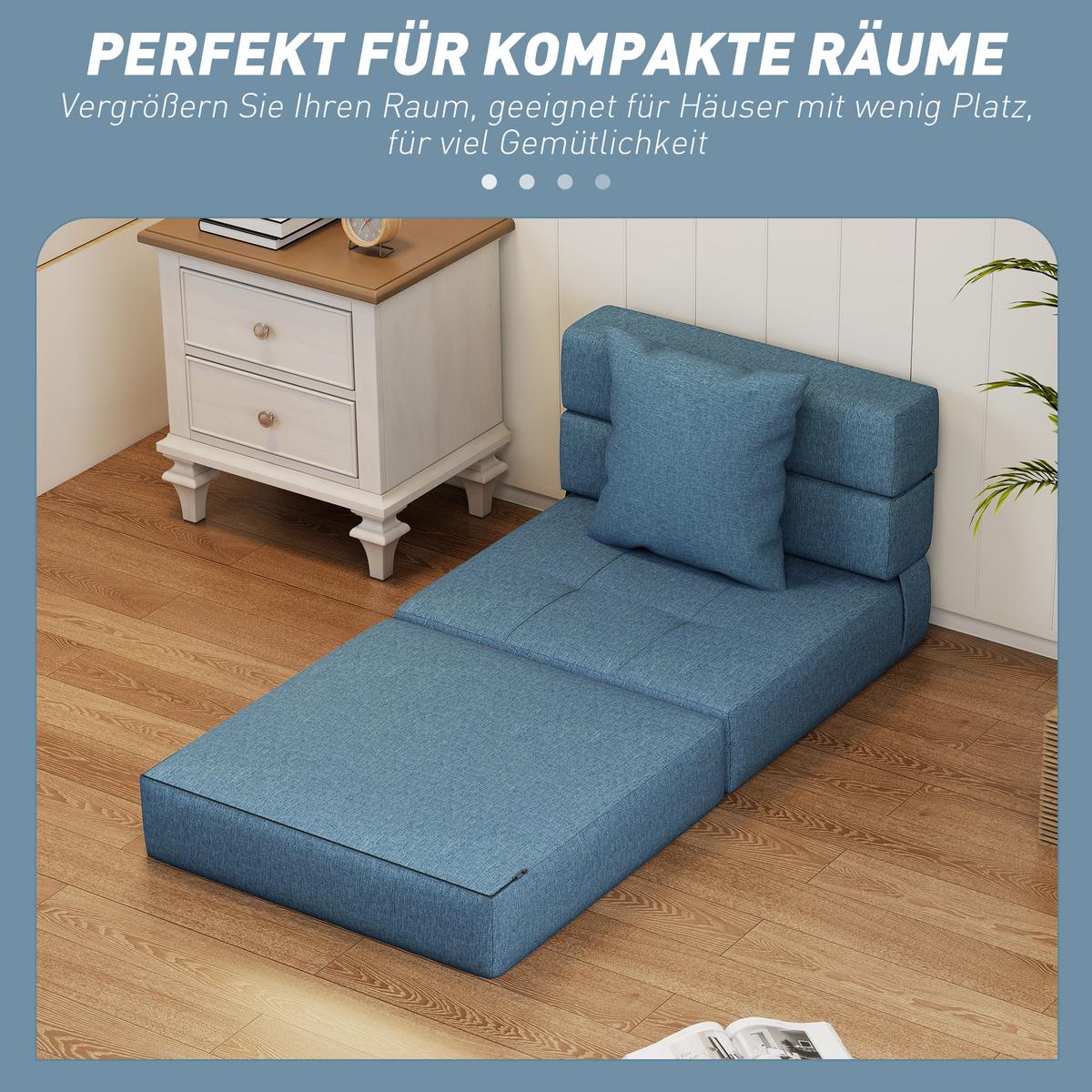 SCHLAFSESSEL aus Polyester Schaumstoff Dunkelblau - Dunkelblau, Textil (70/61/70cm) - HOMCOM