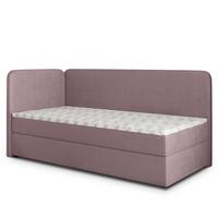 BOXBETT GINA 80x200 cm mit Matratze und Topper, H2+H3 - Rosa - Rosa, Holz (80/200cm) - MASSENO