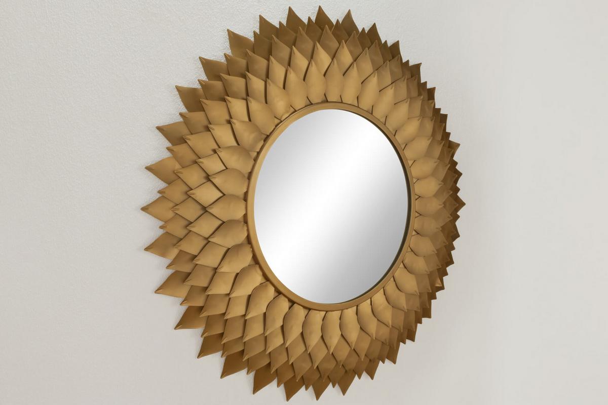 WANDSPIEGEL Gold 94/94 cm - Goldfarben, Metall (11.3/94/4cm) - KUNSTLOFT