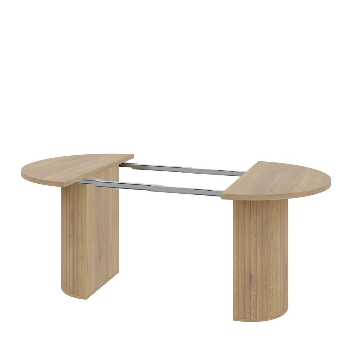 ESSTISCH BOLLA Ausziehbar 100 - 188 / 100 x 75 cm - Eichefarben/Eiche San Remo, Holz (100/100/75cm) - MASSENO