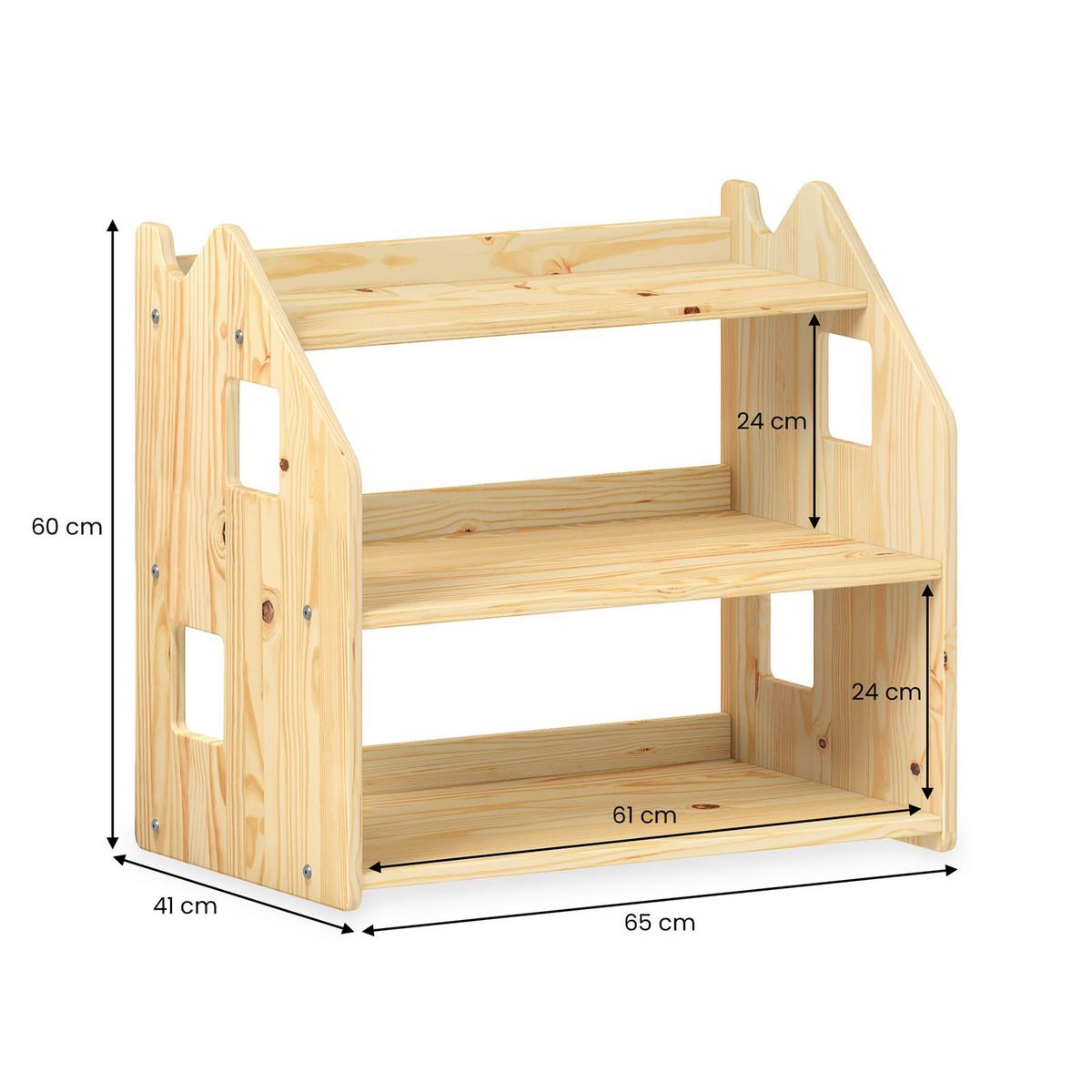 KINDERREGAL YASMIN natur - Naturfarben, Holz (65/60/40cm) - IDIMEX