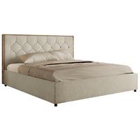 POLSTERBETT LARINO CLASSIC 160/200 - Creme Strukture - Multipocket-Matratze - Creme, Textil (160/200cm) - MKS