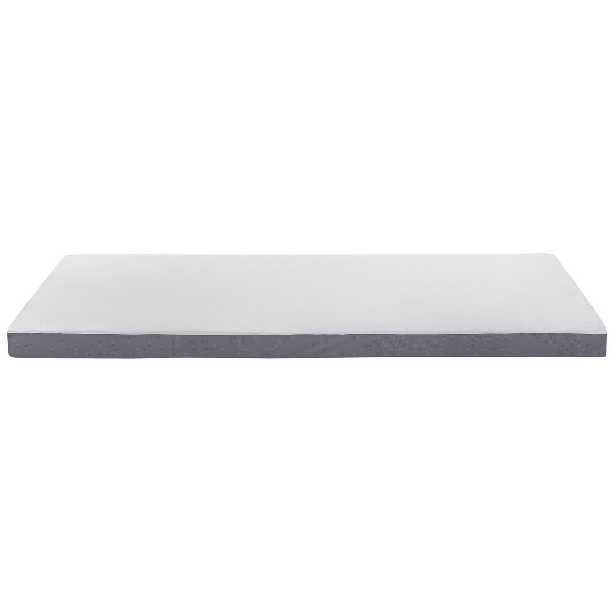 SCHAUMSTOFFMATRATZE mittelfest 90/200/10 cm Piccolo - Weiß, Textil (90/200cm) - Beliani