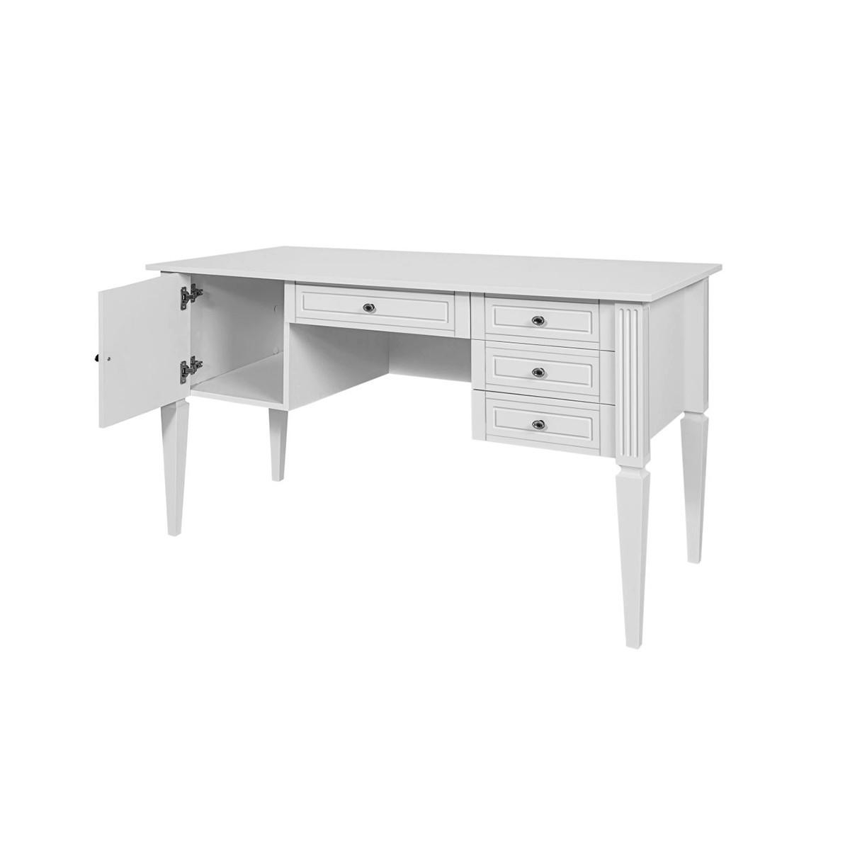 SCHREIBTISCH Ines Weiß - Weiß, Holzwerkstoff (132/60/78cm) - Petits-meubles