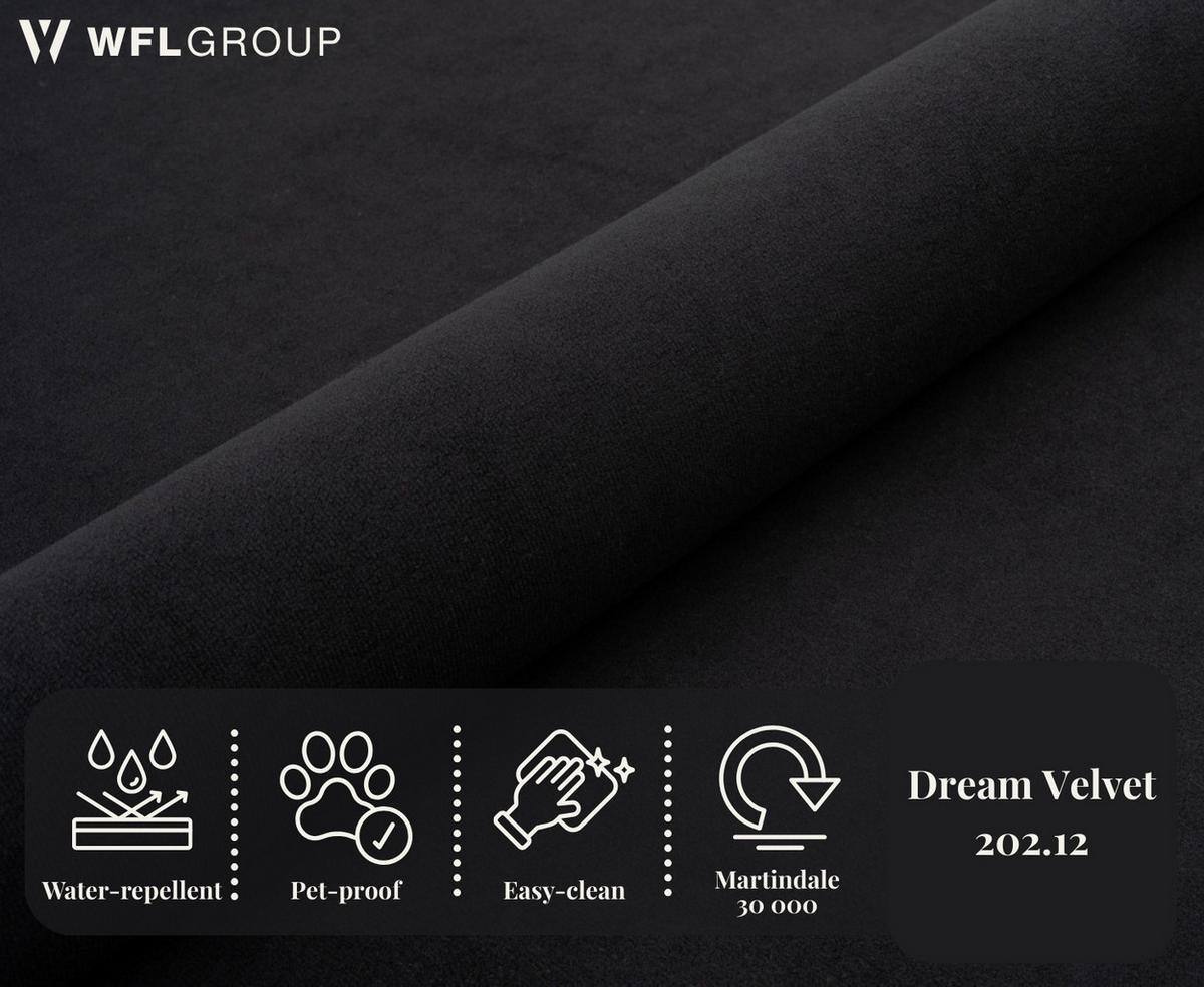 POLSTERBETT Amira mit Bettkasten, Schwarz Samt 120x200 cm - Schwarz Hochglanz/Birkefarben, Holzwerkstoff/Kunststoff (120/200cm) - WFL GROUP
