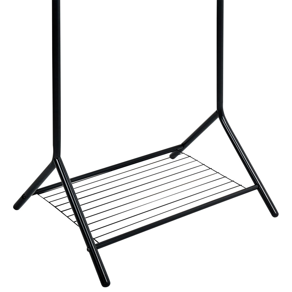 HANDTUCHSTÄNDER Metall Schwarz Cotia - Schwarz, Holz (50/130/46cm) - Beliani