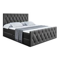 BOXBETT VELANTO-Z - 120 x 200 - H3 - Schwarz Hochglanz - Schwarz Hochglanz, Holzwerkstoff (120/200cm) - ALTDECOR