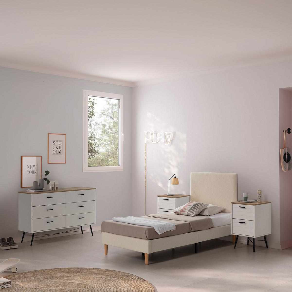 POLSTERBETT 90x190 cm Niebla, Beige - Beige, Textil (90/190cm) - VS Venta-stock