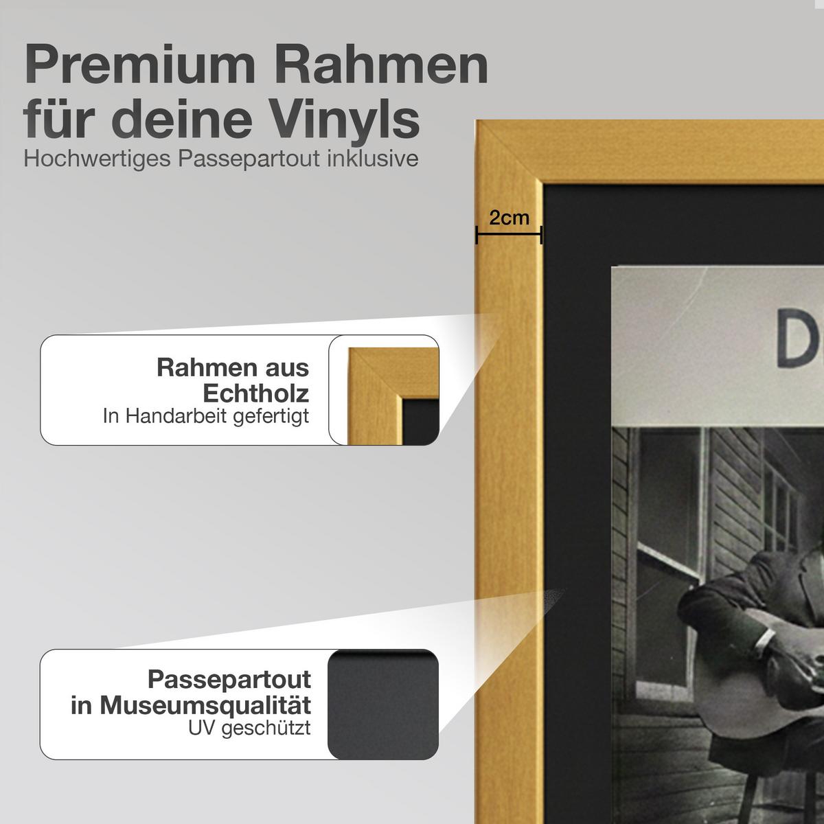 SCHALLPLATTEN BILDERRAHMEN 40/60 2er Set - Goldfarben, Holz (60/40cm) - K-Möbel