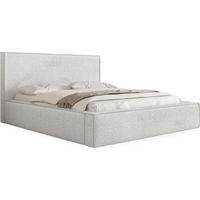 POLSTERBETT Terra mit Bettkasten, Creme Boucle 200x200 cm - Birkefarben/Schwarz, Holzwerkstoff/Kunststoff (200/200cm) - WFL GROUP