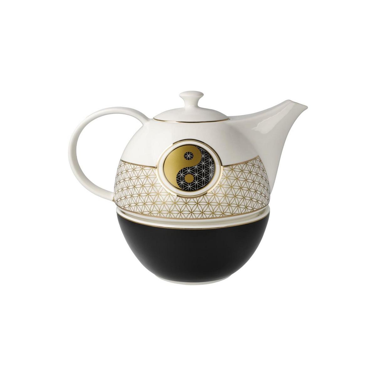 TEEKANNE MIT STÖVCHEN Lotus - Blume des Lebens bunt 1,2 l - Multicolor, Keramik (1.2L) - Goebel