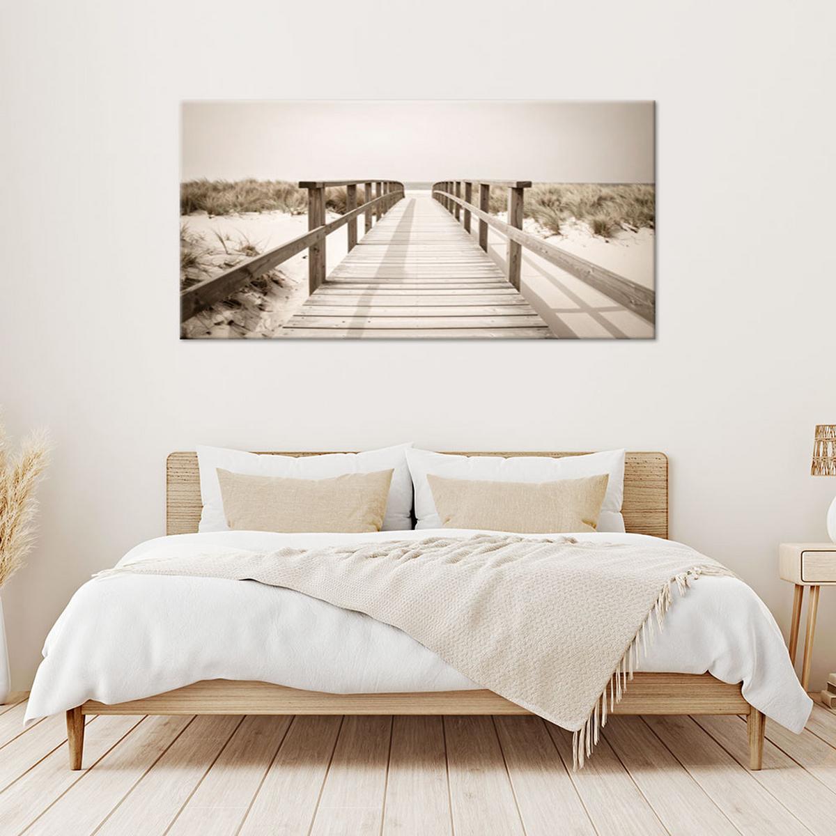 LEINWANDBILD Landschaften 120x60cm - Beige, Textil (120/60cm) - Feeby