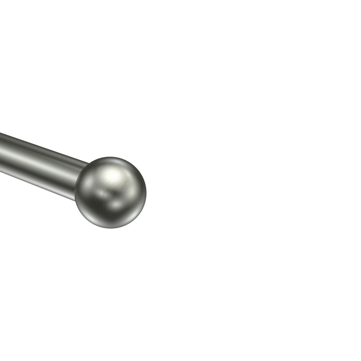 ENDSTÜCKE FÜR GARDINENSTANGEN 20 mm Ø, Luino Edelstahl, Packung 2 Stück - Edelstahlfarben, Metall (2.5/3/3cm) - INTERDECO