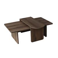 COUCHTISCHE 2er?Set asymmetrische Tischplatten L105 cm 105/60/35 cm - Naturfarben, Holzwerkstoff (65/60/35cm) - Calicosy