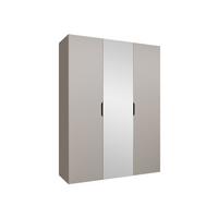 DREHTÜRENSCHRANK Malaga 150 mit Frontspiegel - Kaschmir, Holzwerkstoff (150/202/52cm) - MIRJAN24