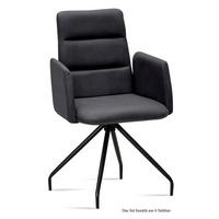 ARMLEHNSTUHL (6er-Set) Devora 52x92x60 Schwarz/Anthrazit - Anthrazit/Schwarz, Kunststoff (60/92/52cm) - 58aufmkessel