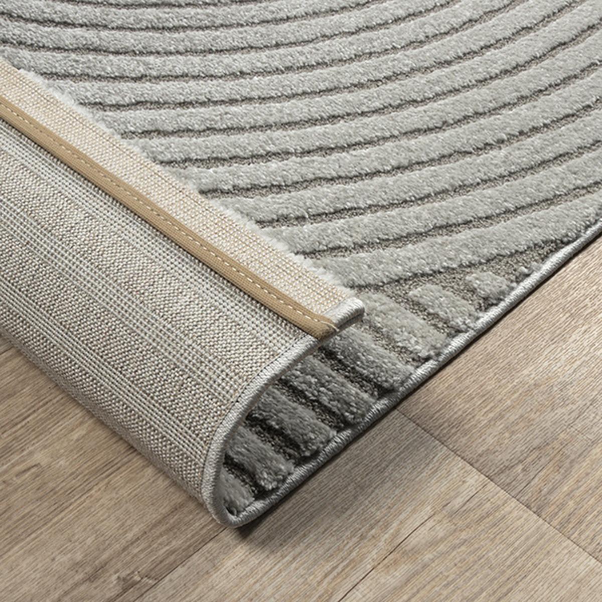 TEPPICH Kurzflor CETINA Geometrisch Polypropylen-Polyester Grau 200 x 290 cm - Grau, Textil (200/290cm) - KADIMA DESIGN