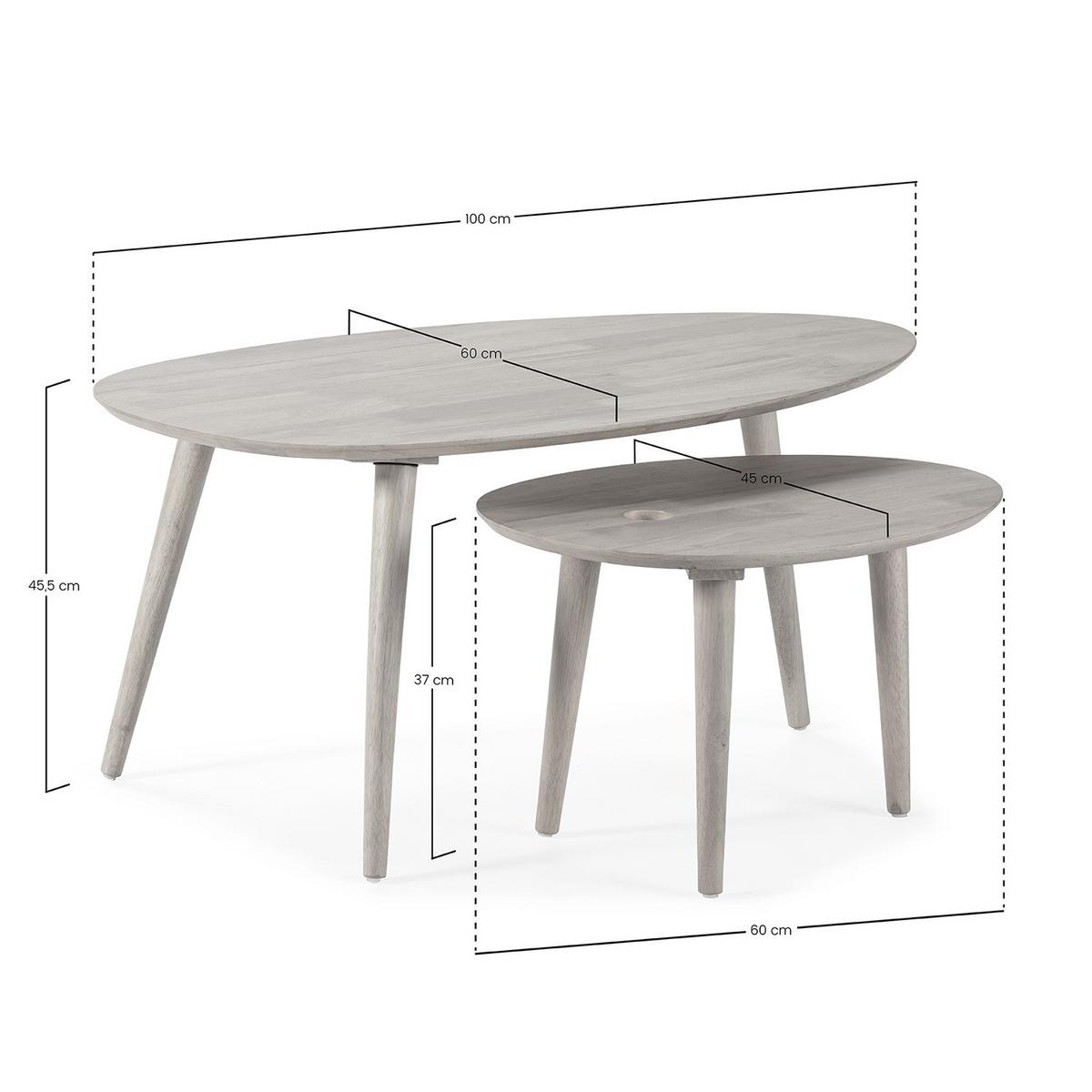 COUCH-/BEISTELLTISCH-SET Eclipse Eichenfarbe - Honigeiche, Holz (45/100/60cm) - VS Venta-stock