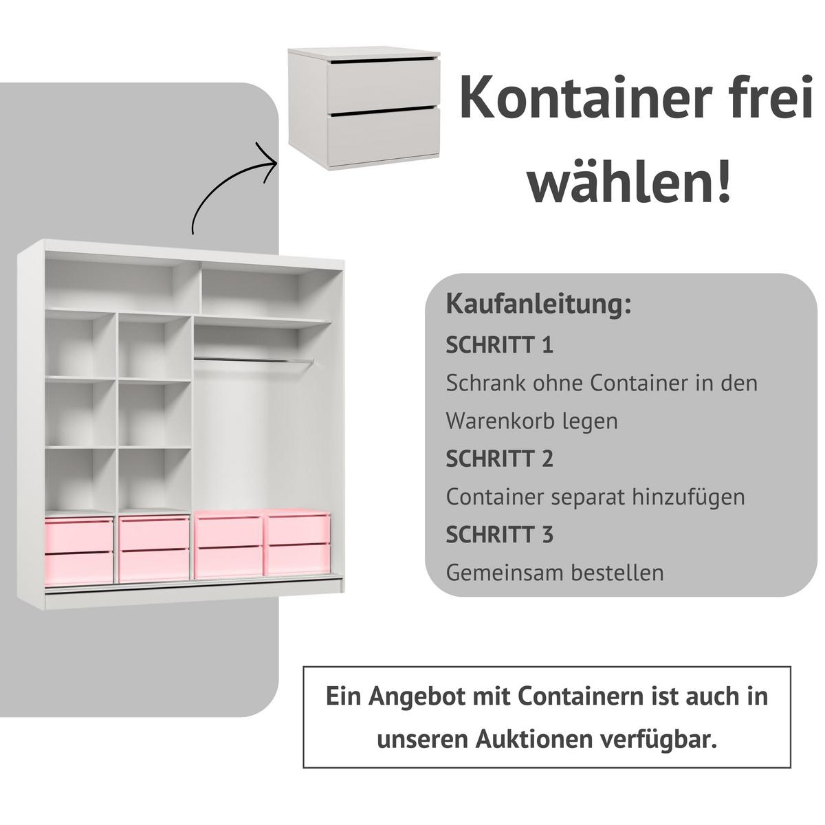 SCHWEBETÜRENSCHRANK Gaja 200/216/61 schwarz mit Spiegel und Schubladeneinsätze - Schwarz, Holzwerkstoff (200/216/61cm) - Beautysofa