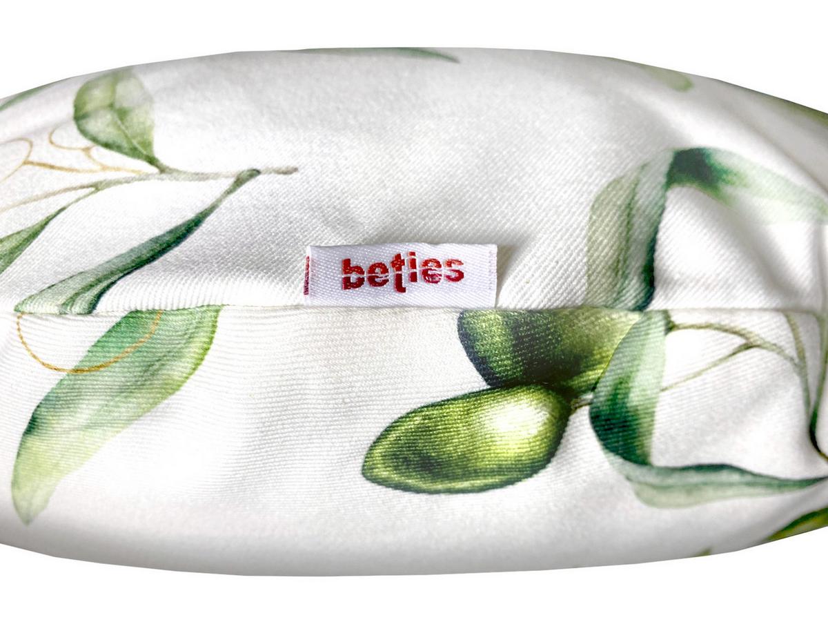 KISSENHÜLLE Rund Italy Collection Oliven 40 cm Ø - Ecru/Multicolor, Textil (40/40cm) - beties Heimtextil