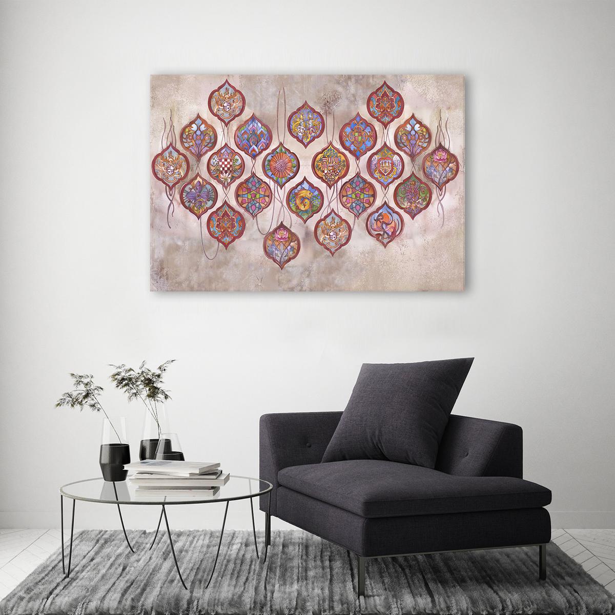 WANDBILD herbress collection - Multicolor, Textil (60/40cm) - Feeby