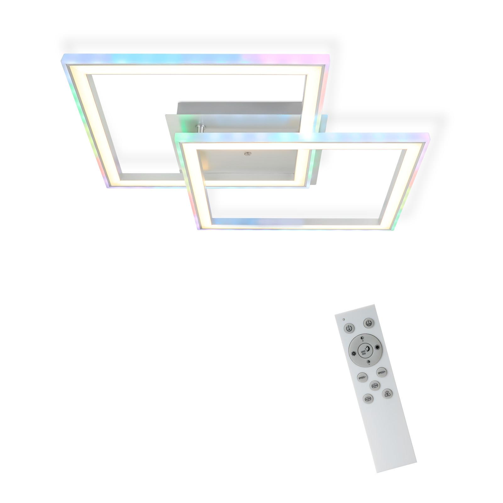 LED-DECKENLEUCHTE Maximilian 45/45/7 cm - Weiß, Metall (45/45/7cm) - Nettlife