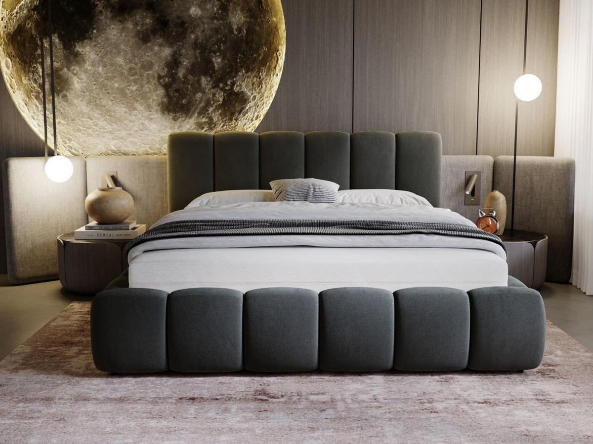 POLSTERBETT Cloud 160x200 Dunkelgrau - Dunkelgrau, Textil (160/200cm) - Graingold