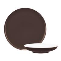 TAFELSERVICE Sento Home Pure Colors Chocolate Brown 12-tlg. - Dunkelbraun, Keramik (2/2/2cm) - Seltmann Weiden