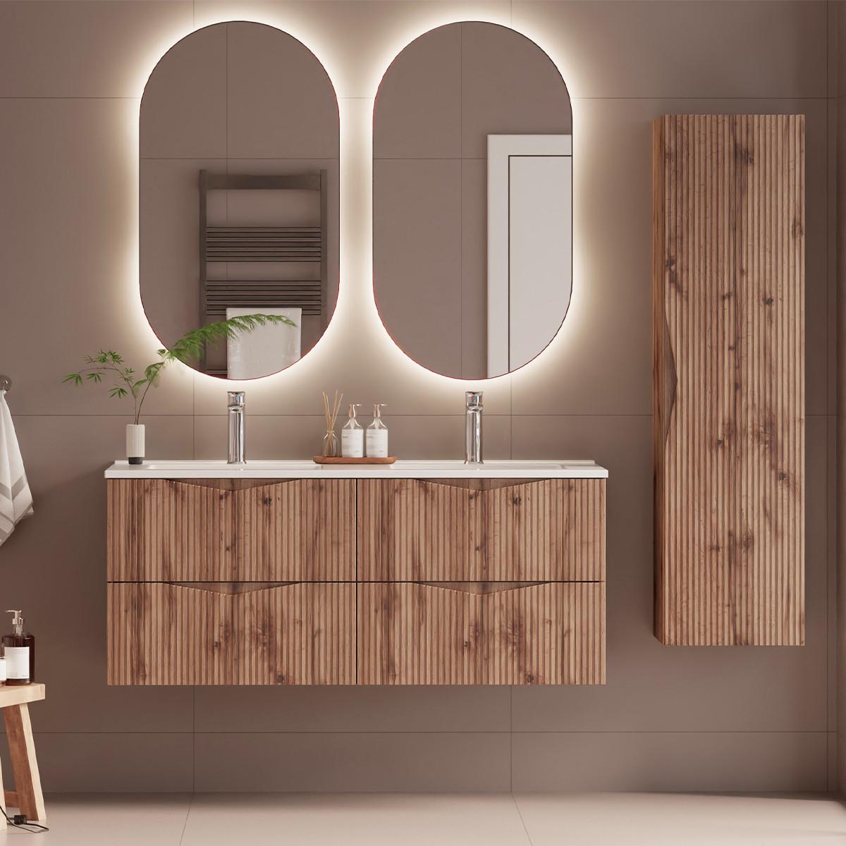 WASCHTISCHUNTERSCHRANK 120cm Tao Holz - Braun, Holzwerkstoff (120/50/46.5cm) - Petits-meubles