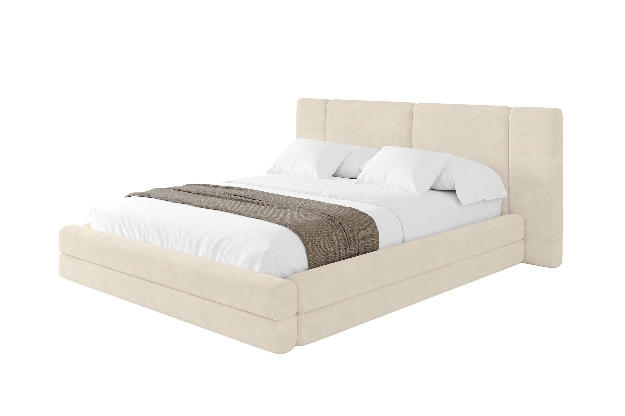 POLSTERBETT mit Bettkasten und Lattenrost, Boxbett ohne Matratze - TEVO 140x200 Beige - Beige, Holzwerkstoff/Textil (140/200cm) - ALTDECOR