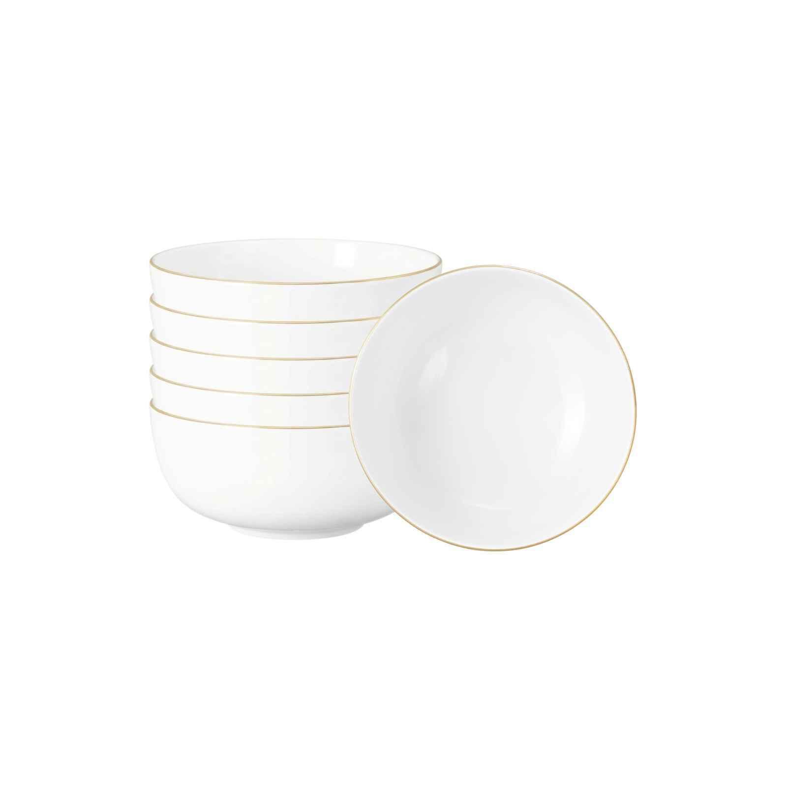 MÜSLISCHALEN Liberty Goldrand weiß-gold ø 15 cm 6er Set - Goldfarben/Weiß, Keramik (15cm) - Seltmann Weiden