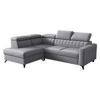 ECKSOFA Milano 2RRLXP, Seite: Links LXP+R+2R - Hellgrau, Holz/Textil (249/195cm) - MIRJAN24