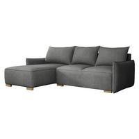 ECKSCHLAFSOFA Focus L - Naturfarben/Grau, Holz/Textil (240/155cm) - MIRJAN24