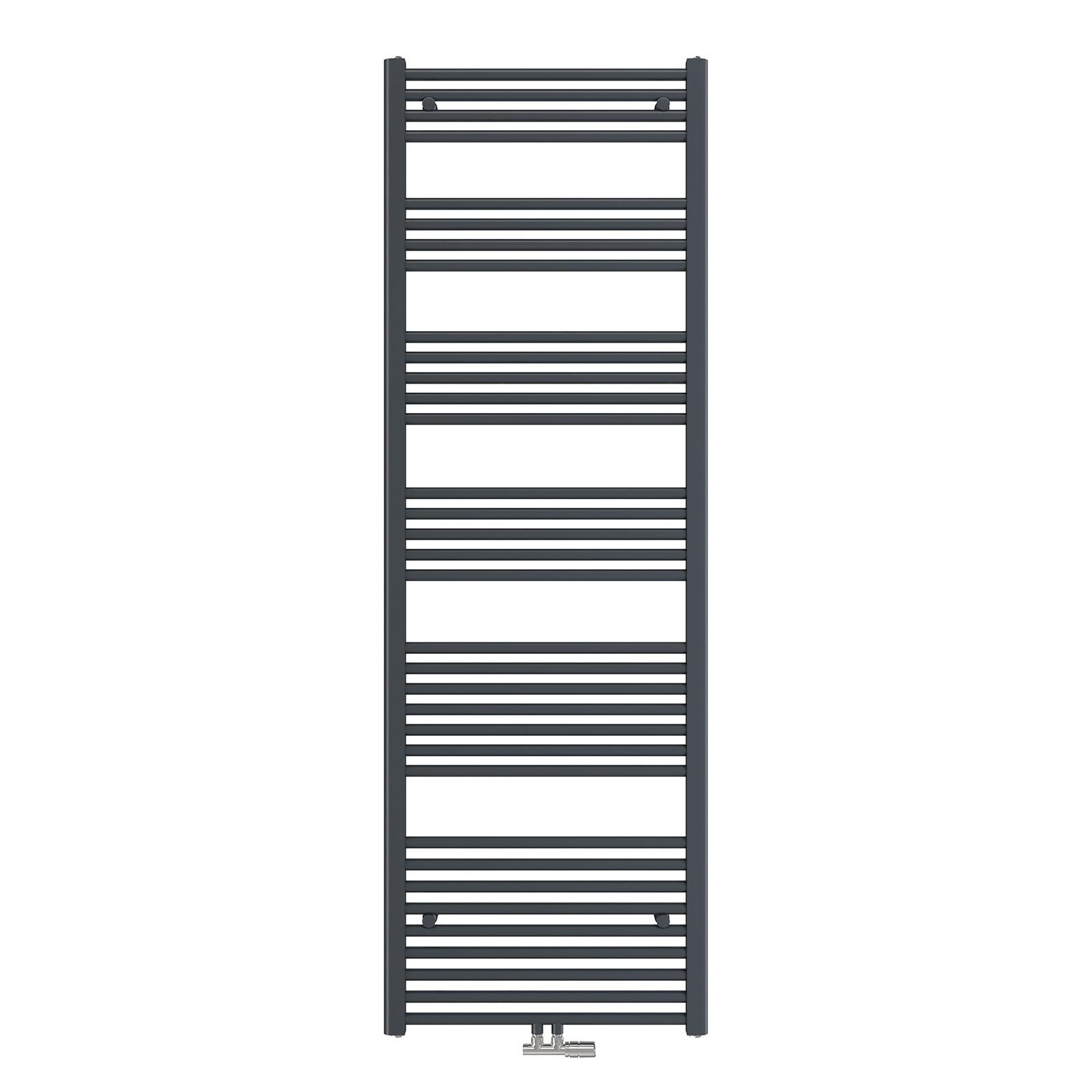 HEIZKÖRPER wasserführender Handtuchheizkörper Anthrazit 180/60/3 cm - Anthrazit, Metall (60/180/3cm) - EMKE