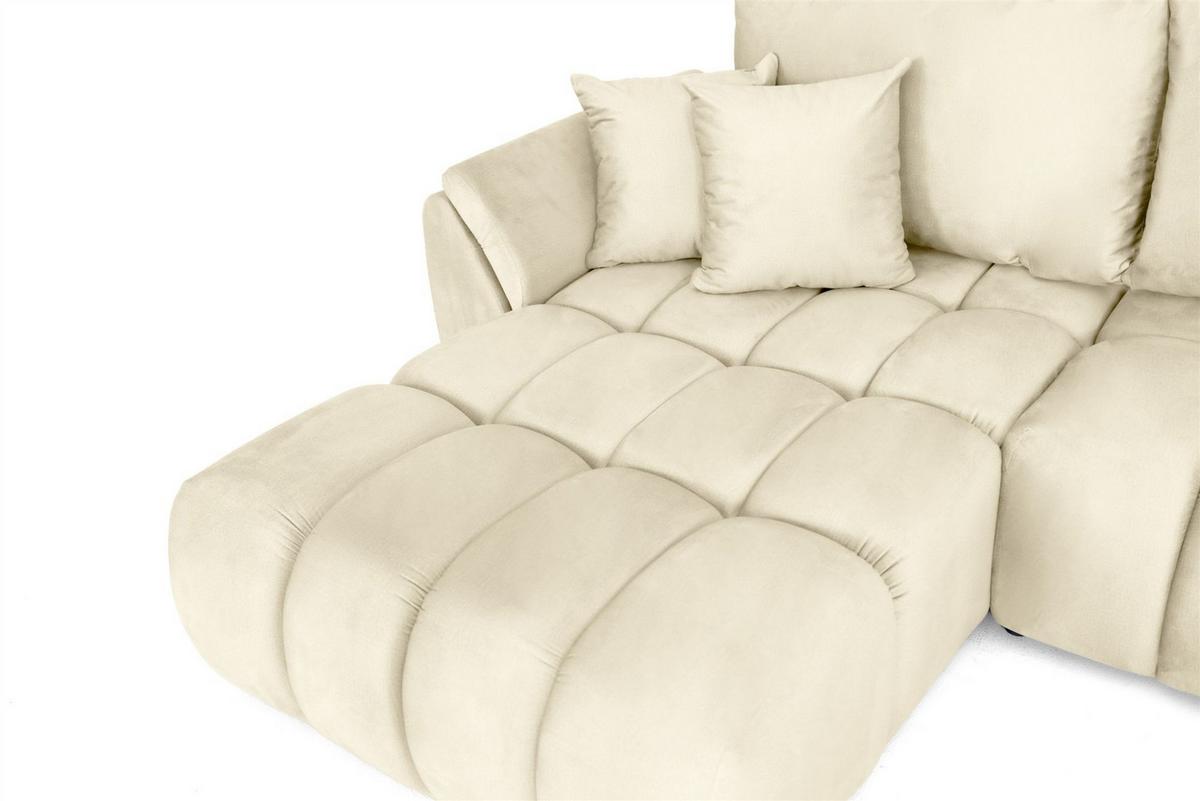 ECKSOFA Collin Mit Schlaffunktion - Beige, Holzwerkstoff/Textil (280/185cm) - Fun Möbel