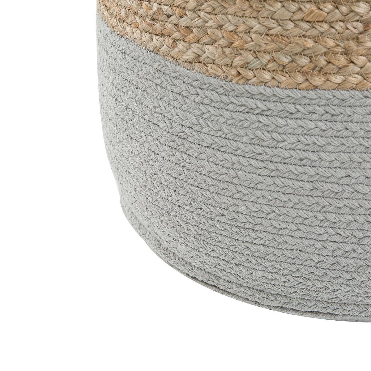 POUF Dalama 46/46/48 cm - Naturfarben, Naturmaterialien (46/48/46cm) - Beliani