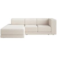 ECKSOFA Novals L-Form, 4-Sitzer, links 278 cm - Creme/Schwarz, Holz/Kunststoff (278/168cm) - Selsey