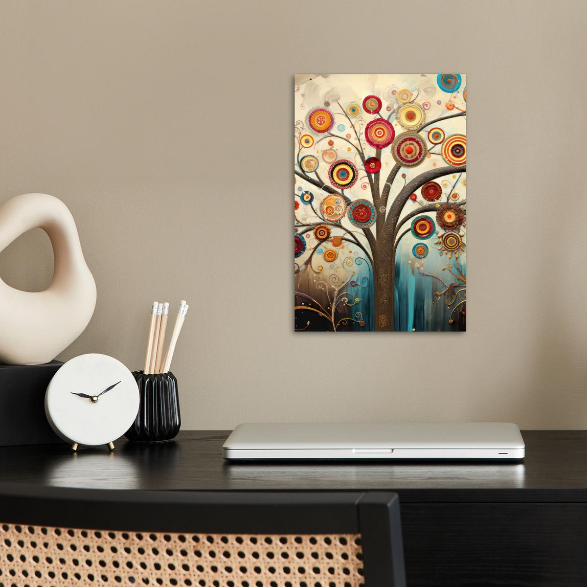POSTER Baum - Baum des Lebens - Farbe Room Decor 20x30 cm - Braun, Papier (20/30/0.1cm) - MuchoWow