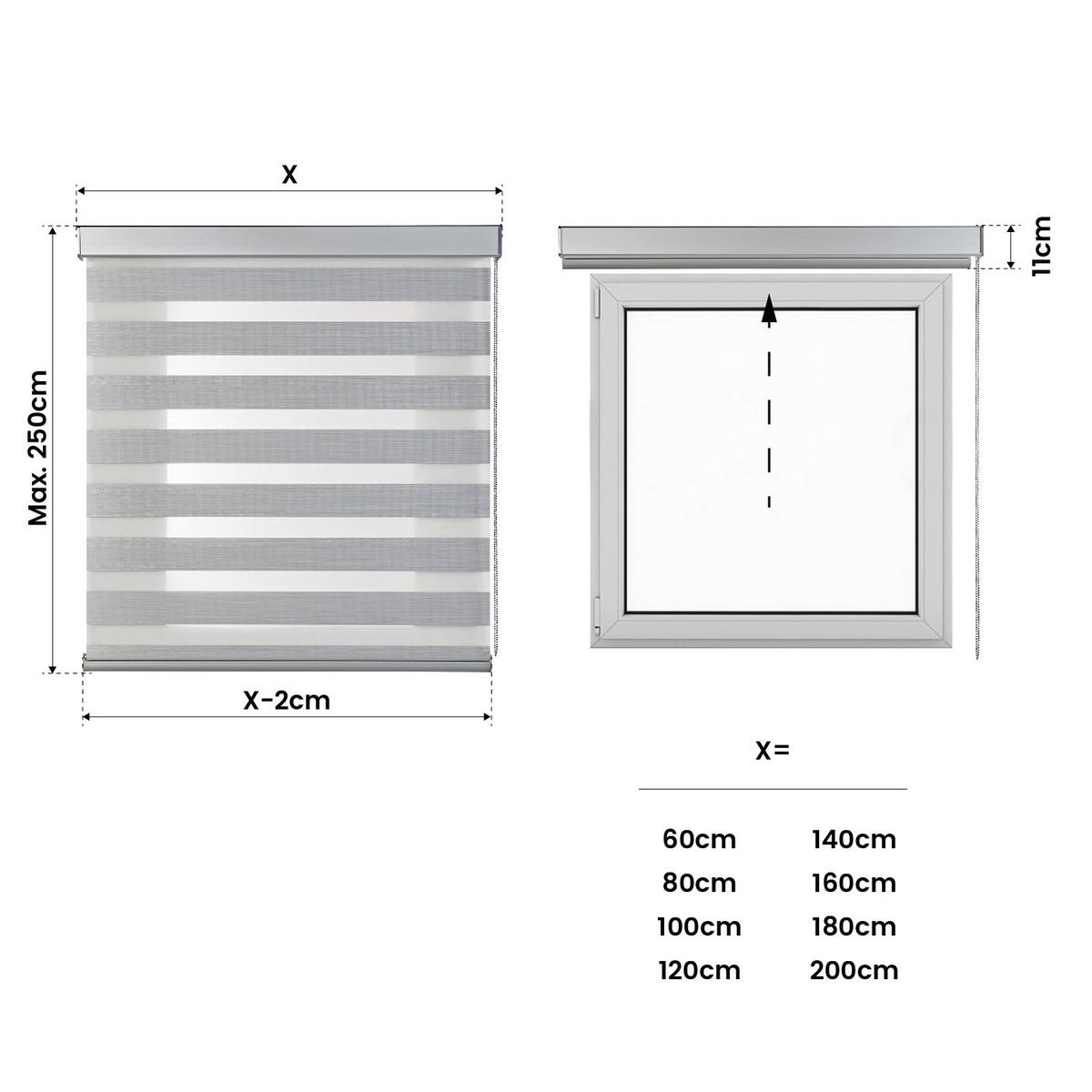 DOPPELROLLO Motorisiertes Silber 180x250 cm - Silberfarben, Kunststoff (180/250cm) - STORESDECO