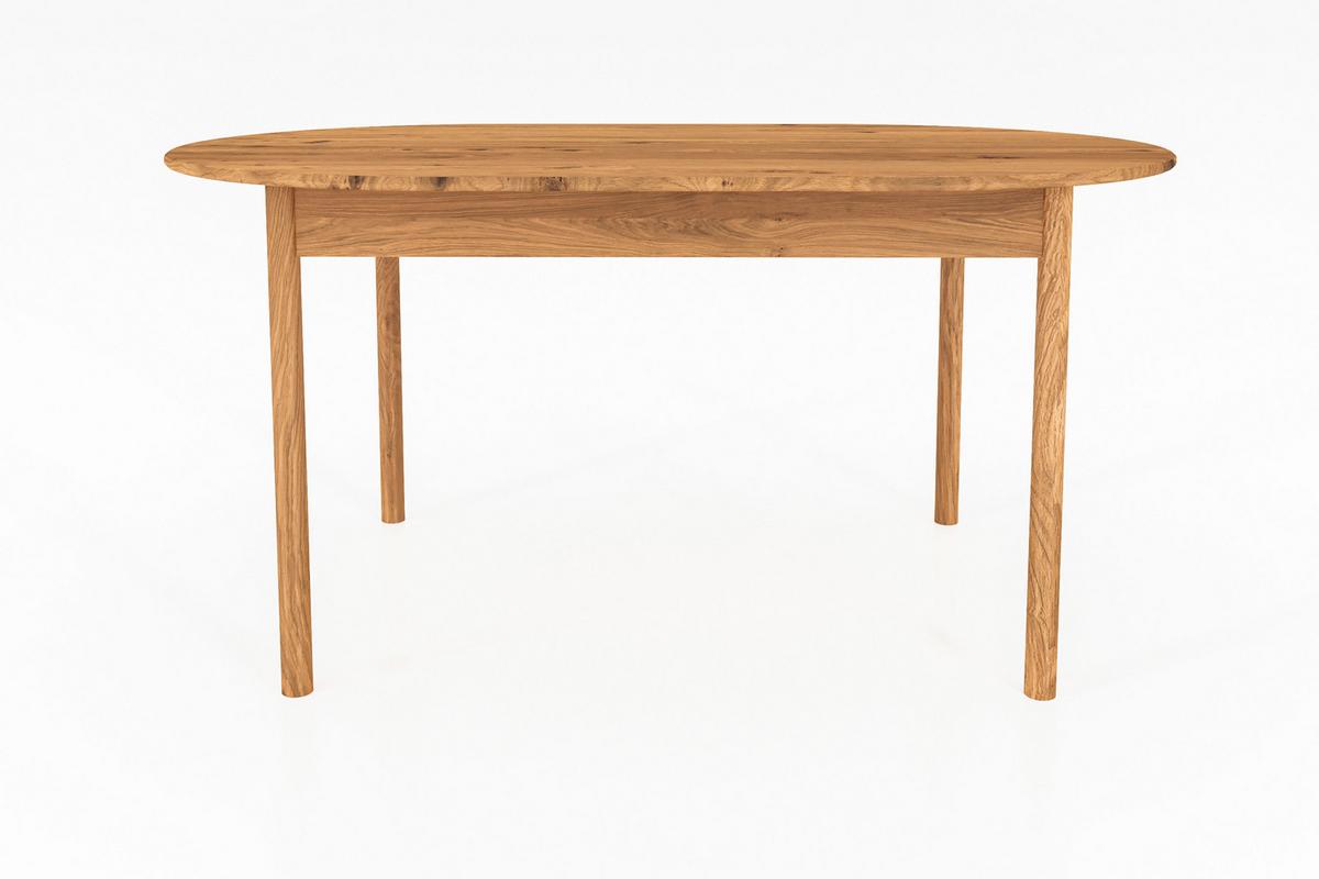 TISCH OVAL INA Wildeiche - Dunkelbraun, Holz (200/90/77cm) - byoak
