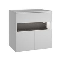 WASCHBECKENUNTERSCHRANK Lissabon LED 1 Schublade Weiß - 60 x 44 x 60cm - Weiß, Holz (60/46/60cm) - Badplaats
